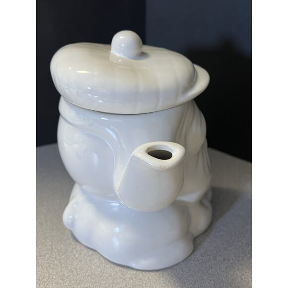 Vtg Teapot Sad Dog & Cap Fitz & Floyd 1984 OCI Omnibus 3 Cup White Ceramic - Picture 5 of 14